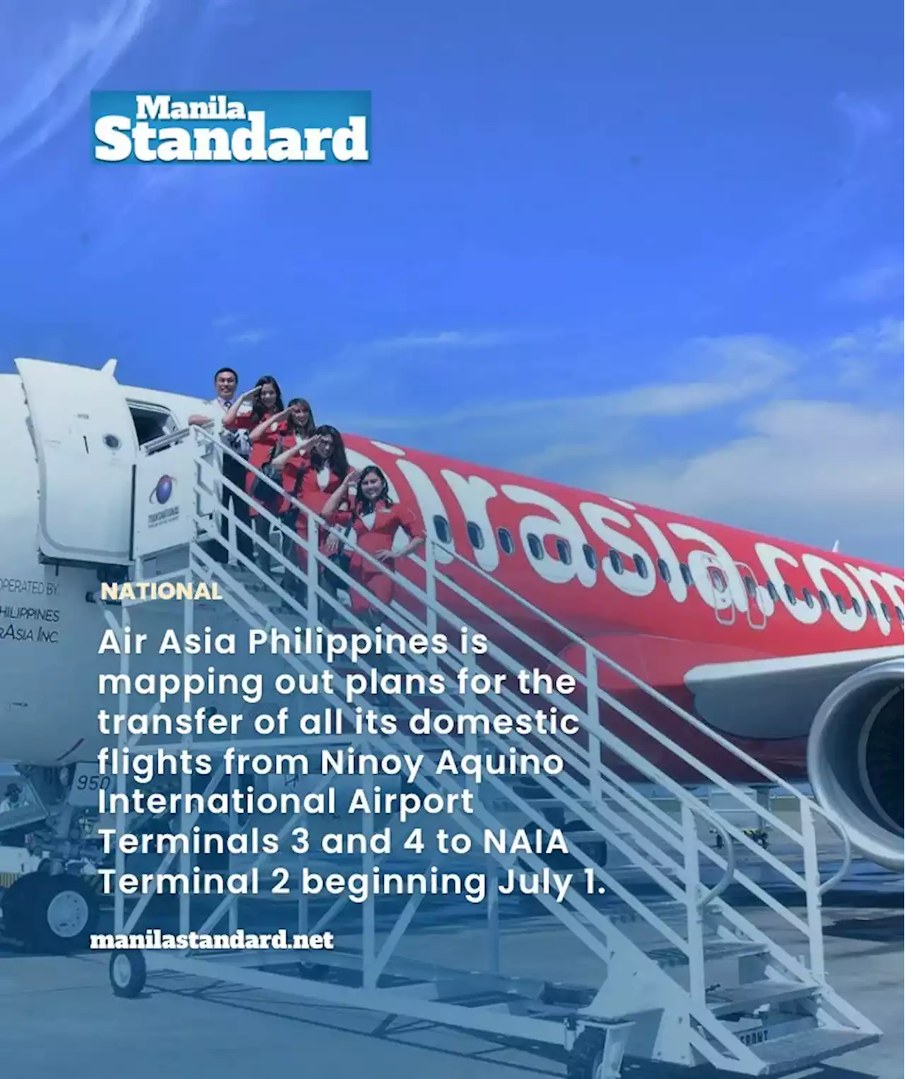 Air Asia plans transfer to NAIA Terminal 2