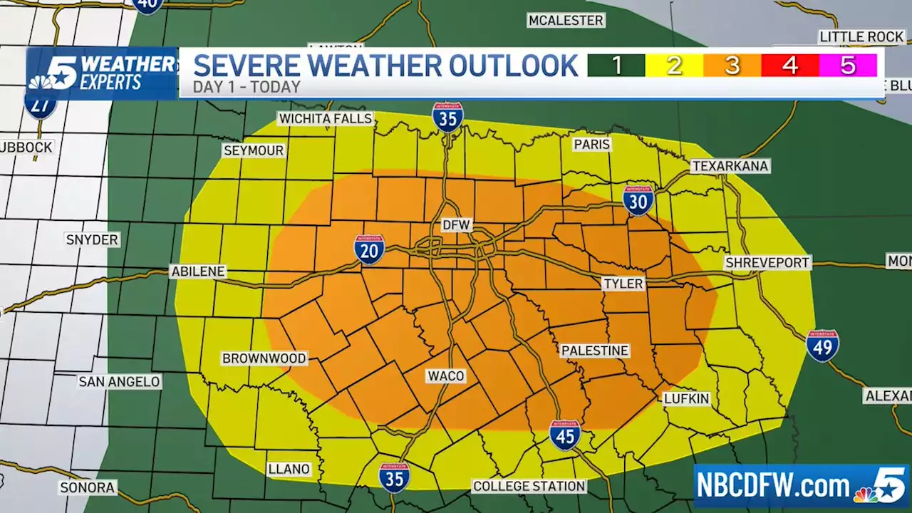 LIVE RADAR: Storms Possible Overnight; Risk of Large Hail, Heavy Rain and Tornadoes Wednesday