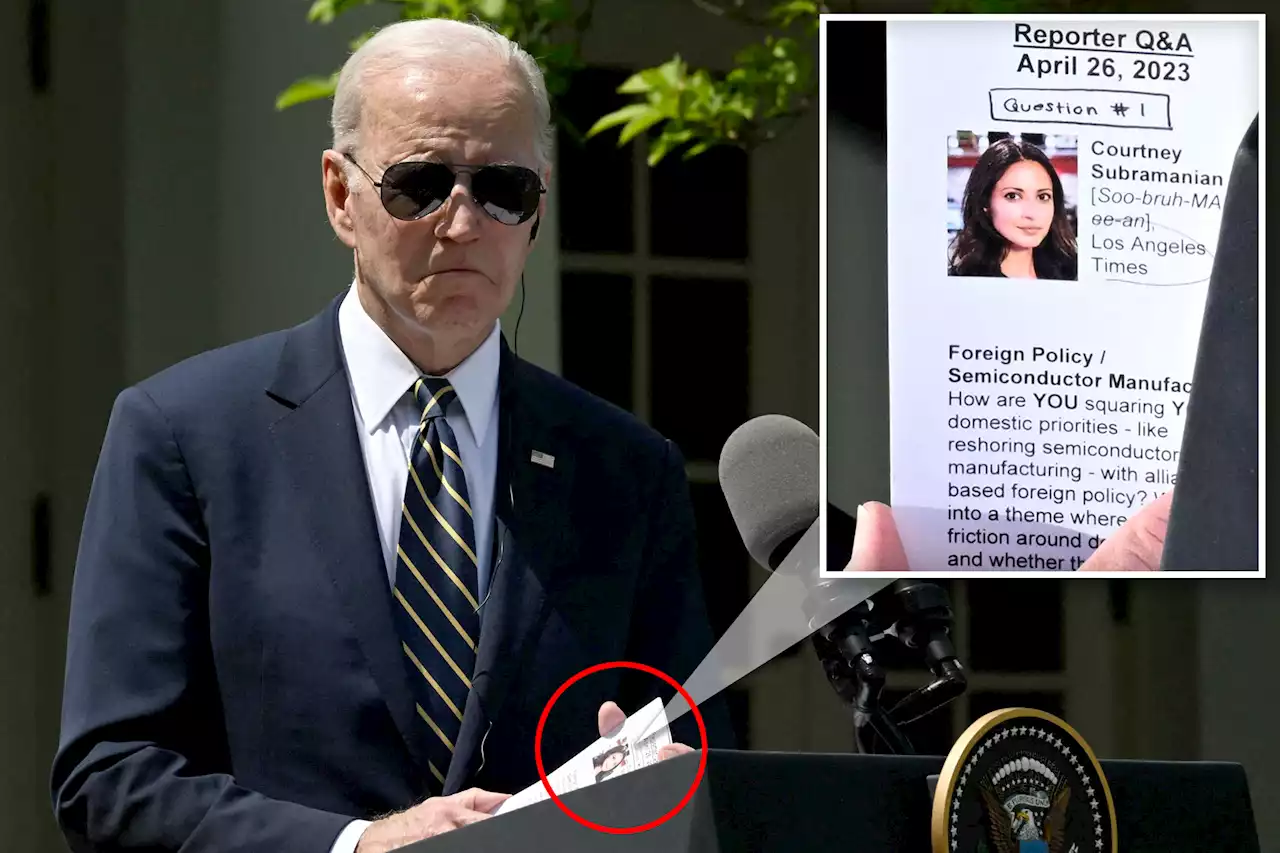 Biden cheat sheet shows he had advance knowledge of journalist’s question