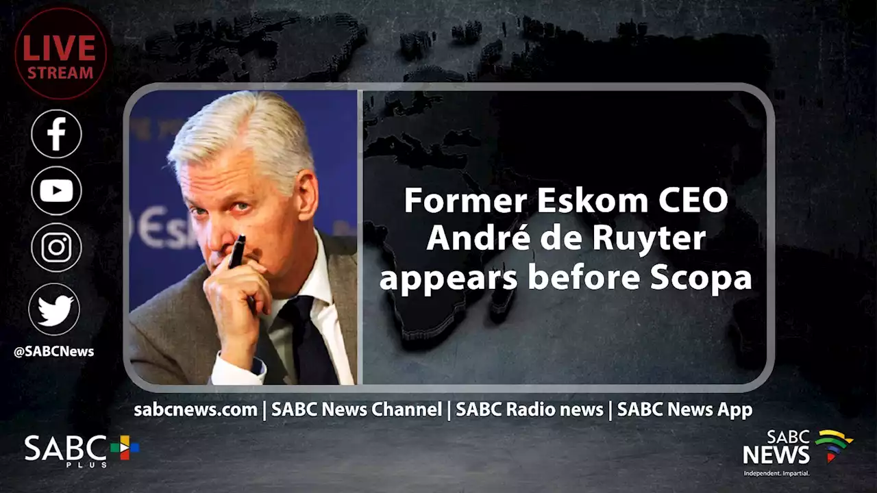 LIVE: Former Eskom CEO André de Ruyter appears before Scopa - SABC News