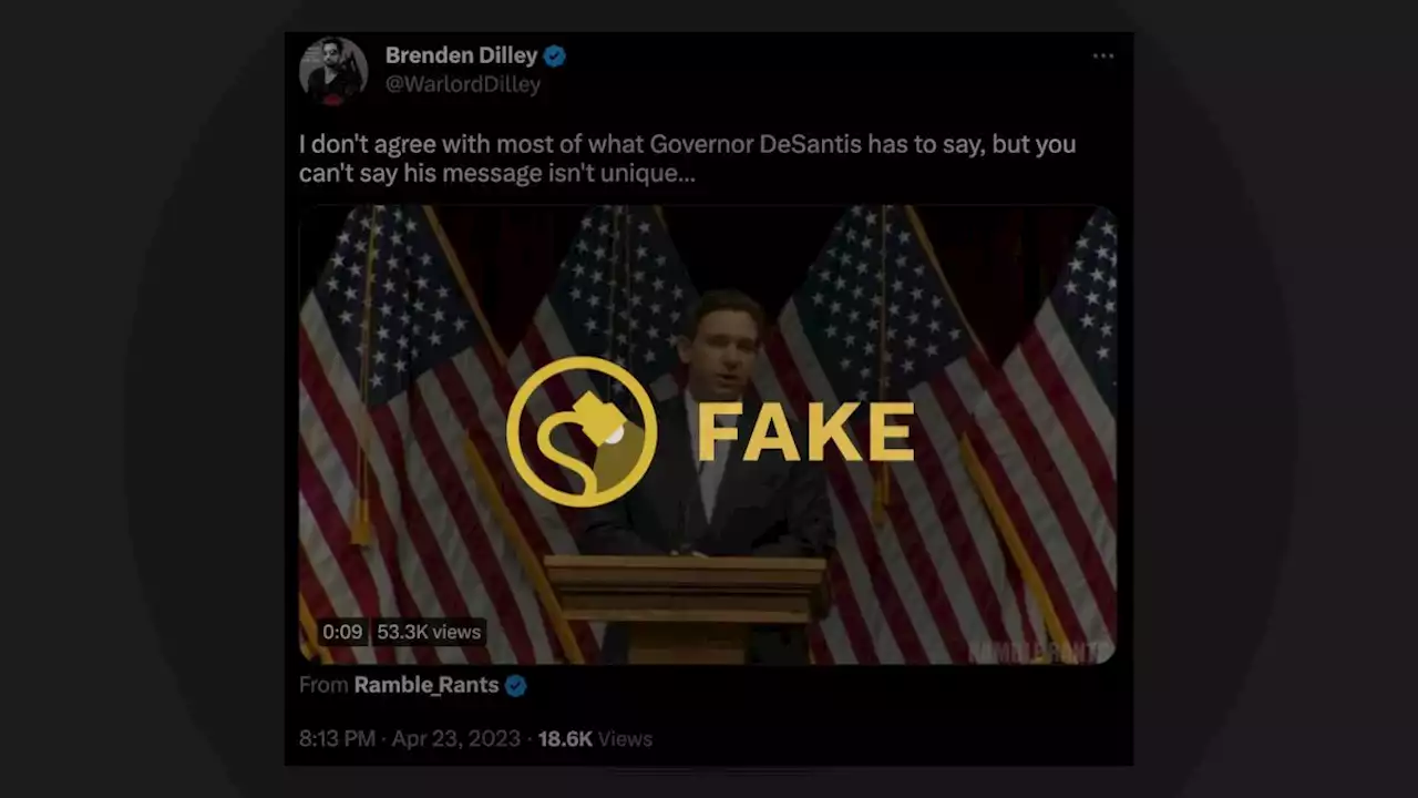 DeSantis Deepfake Shows Him Saying Leadership is ‘About Fooling the Voters’