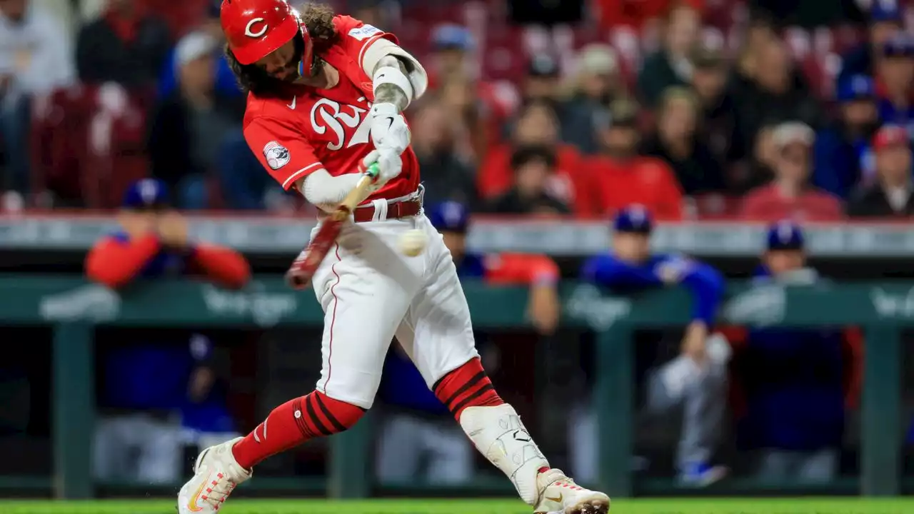 Reds rally past Rangers for 2nd straight night, win 7-6