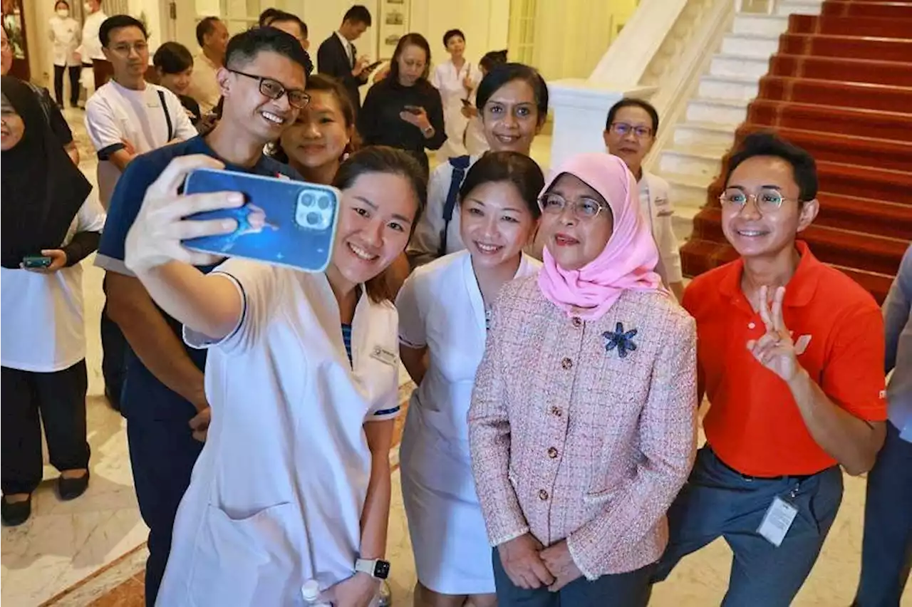 Healthcare workers raise work-life balance, nurse shortage issues with President Halimah