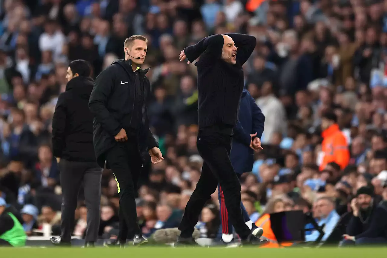 Guardiola 'strikes out' at officials during Man City's clash with Arsenal