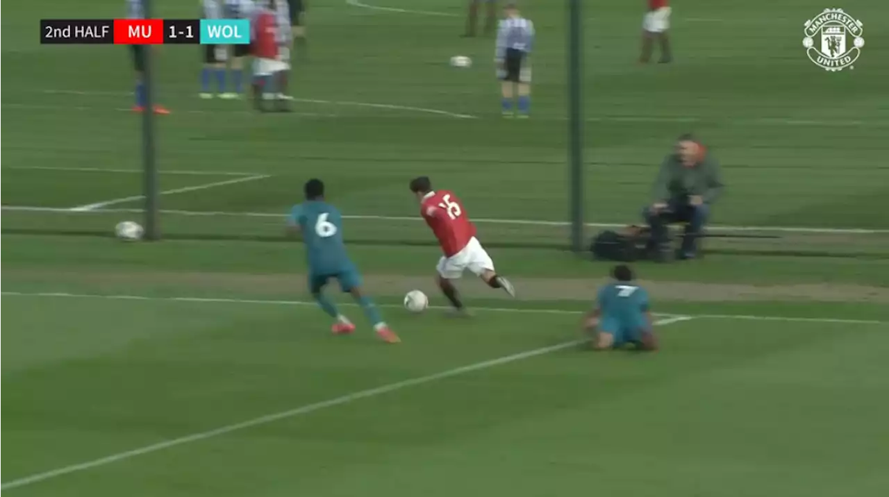 Man United fans can't believe it as video show academy star score wonder goal