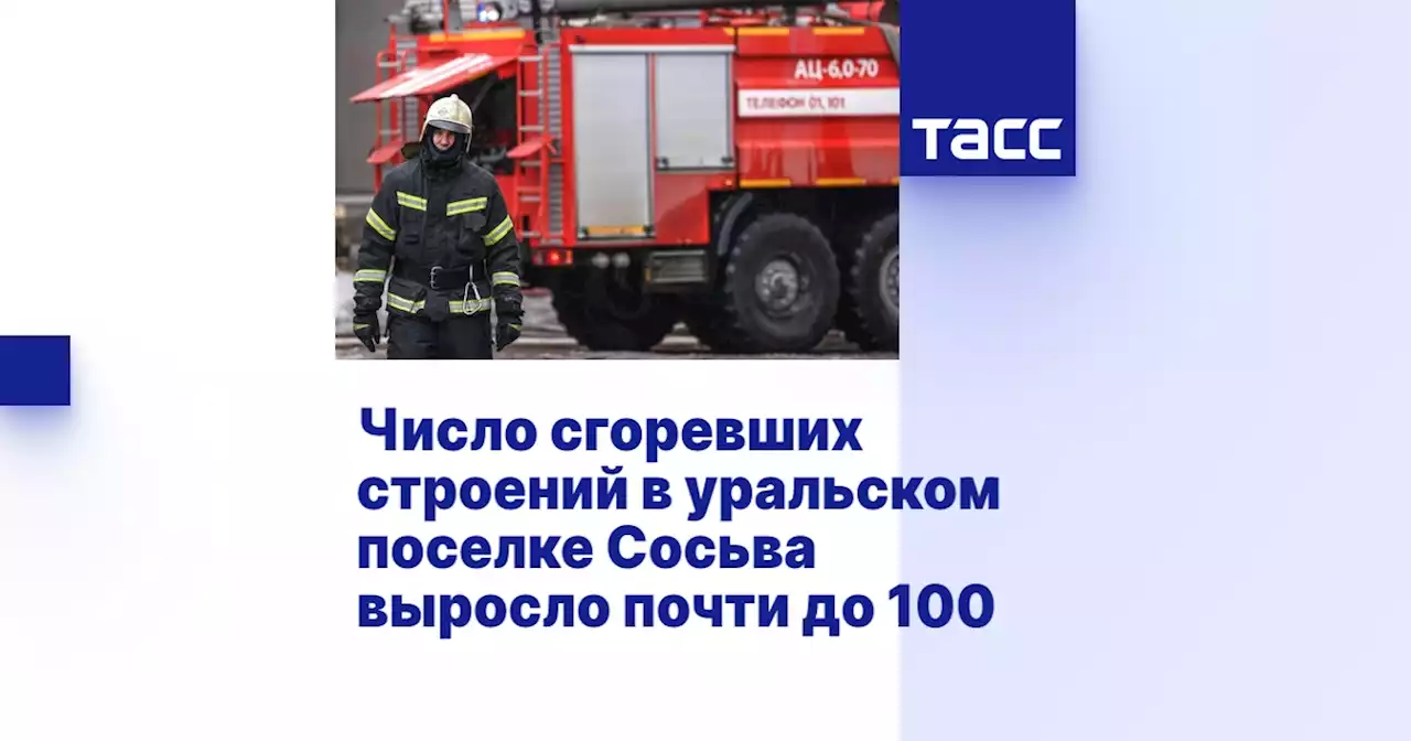 Число сгоревших строений в уральском поселке Сосьва выросло почти до 100