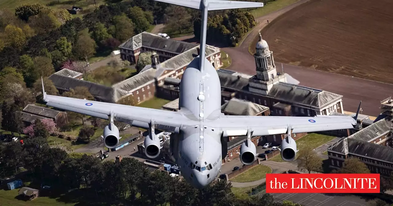 Rehearsal for Coronation flypast over RAF Cranwell