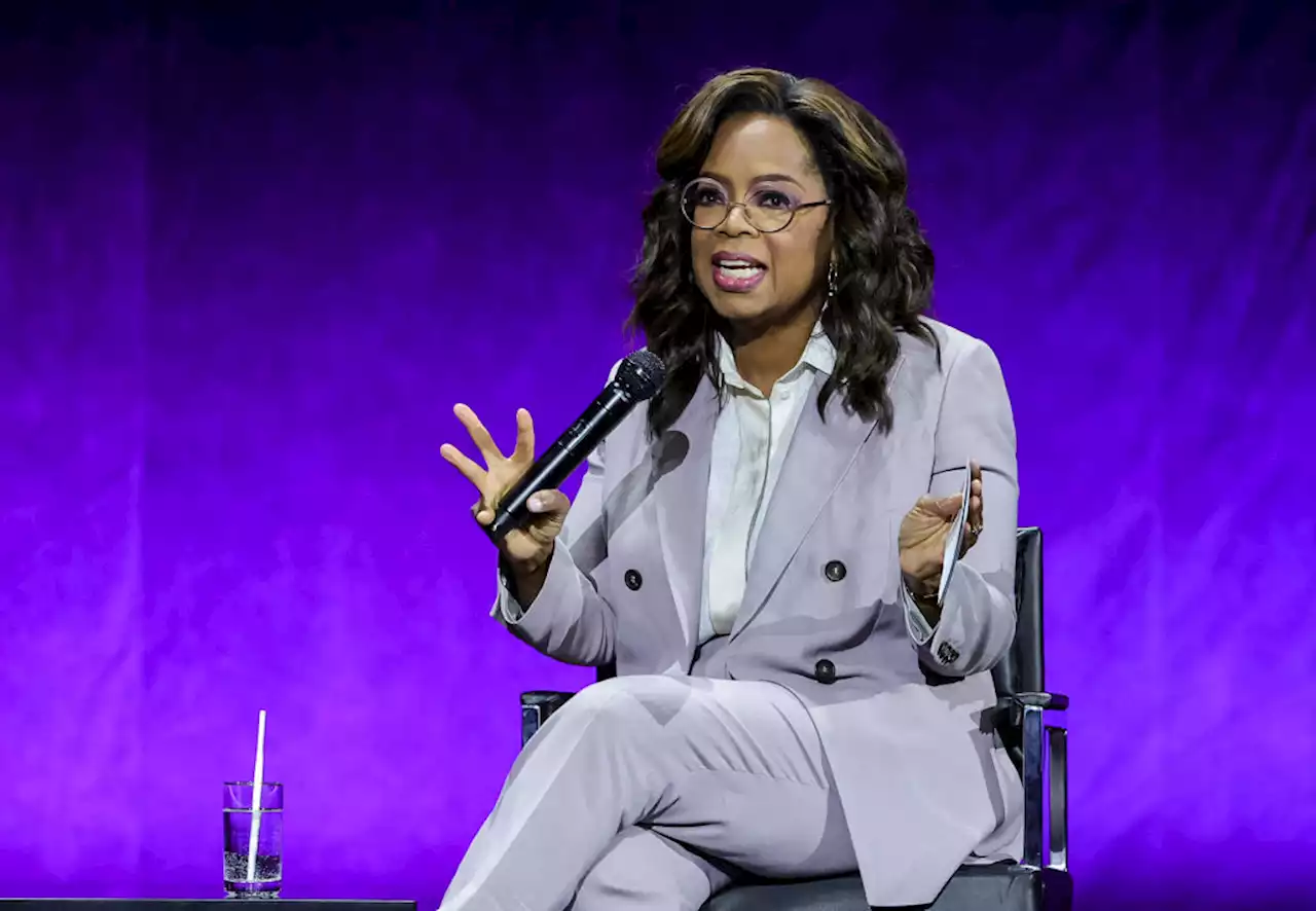 Oprah Winfrey Adds Spring-themed Twist to Businesswear in Lavender Suit at CinemaCon 2023