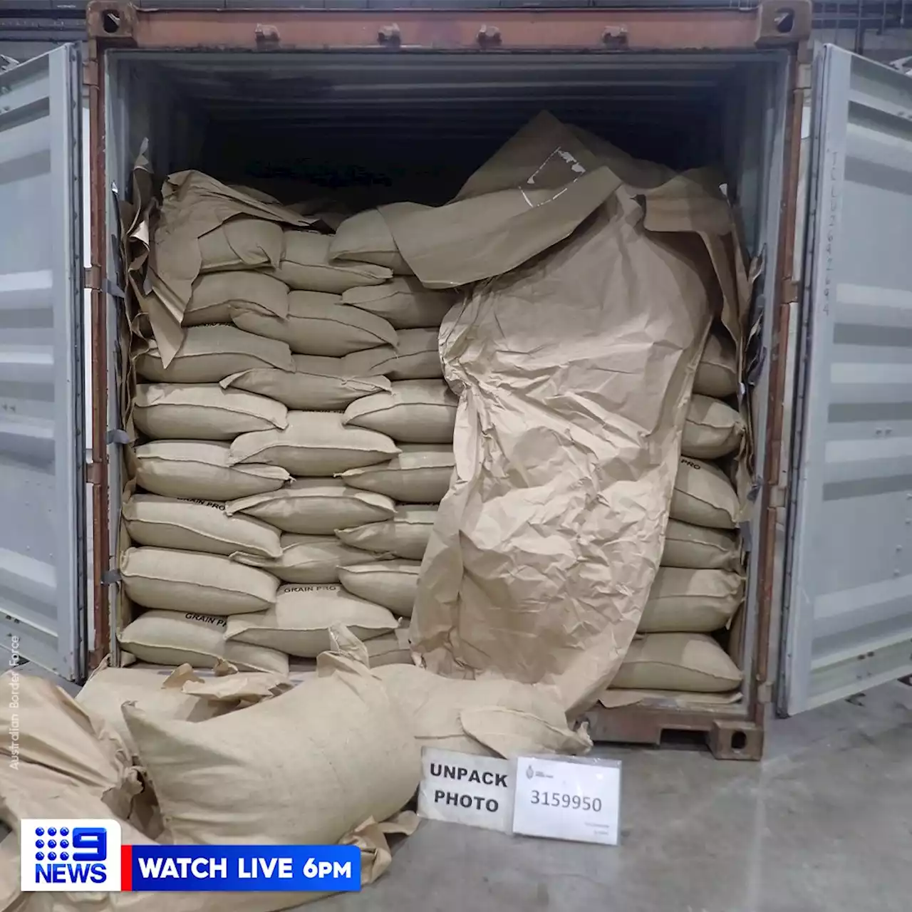 120kg of cocaine found inside shipping container by ABF