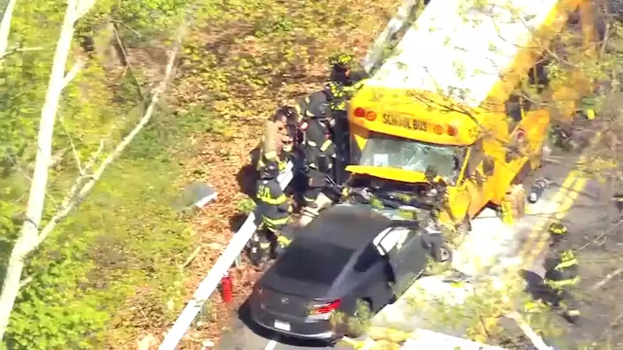 Unlicensed teen driver behind wheel in head-on school bus crash in New Castle, police say