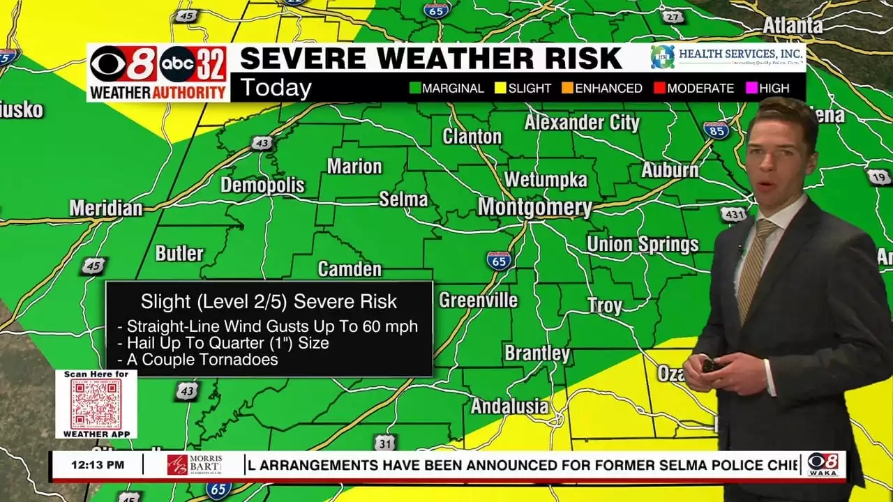 Severe Storms Possible Thursday - WAKA 8