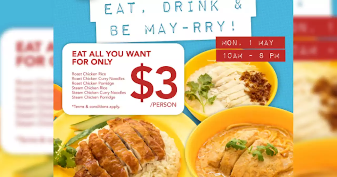 Cluckin' good deal: All-you-can-eat chicken rice buffet for only $3 this Labour Day