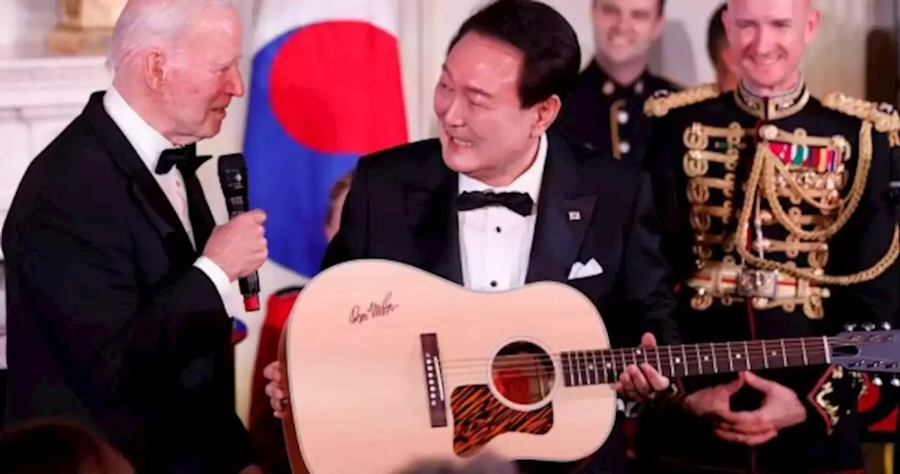 South Korea's Yoon sings American Pie at White House state dinner