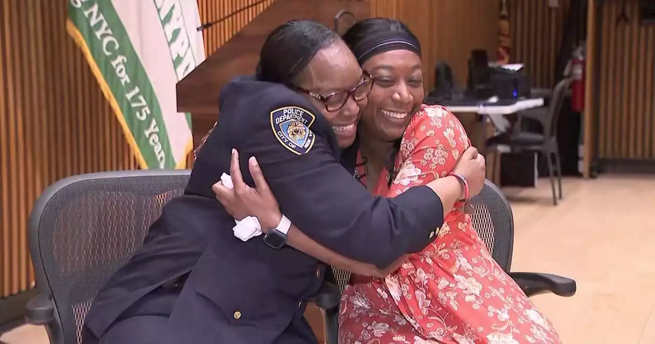 NYPD Officer Vadrien Alston meets woman who donated kidney after seeing her story on CBS2