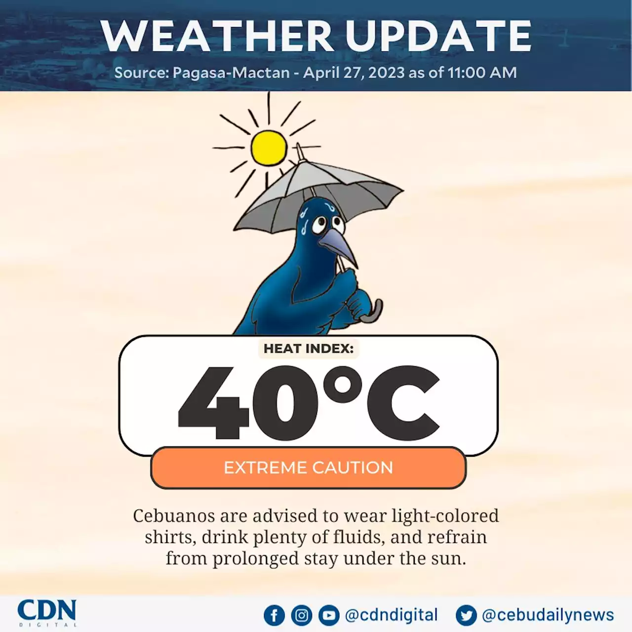 Hot, humid weather prevails in Cebu