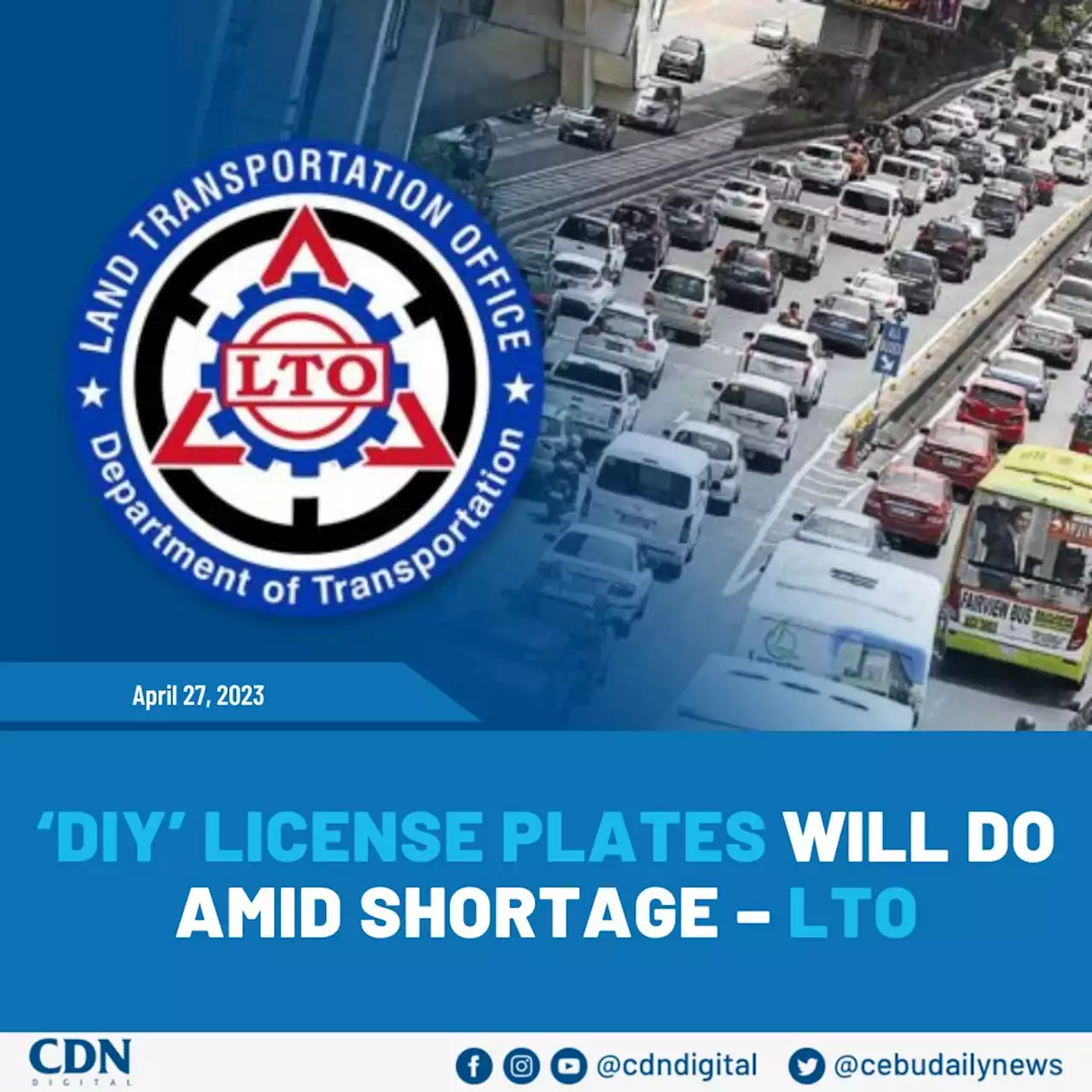 ‘DIY’ license plates will do amid shortage – LTO