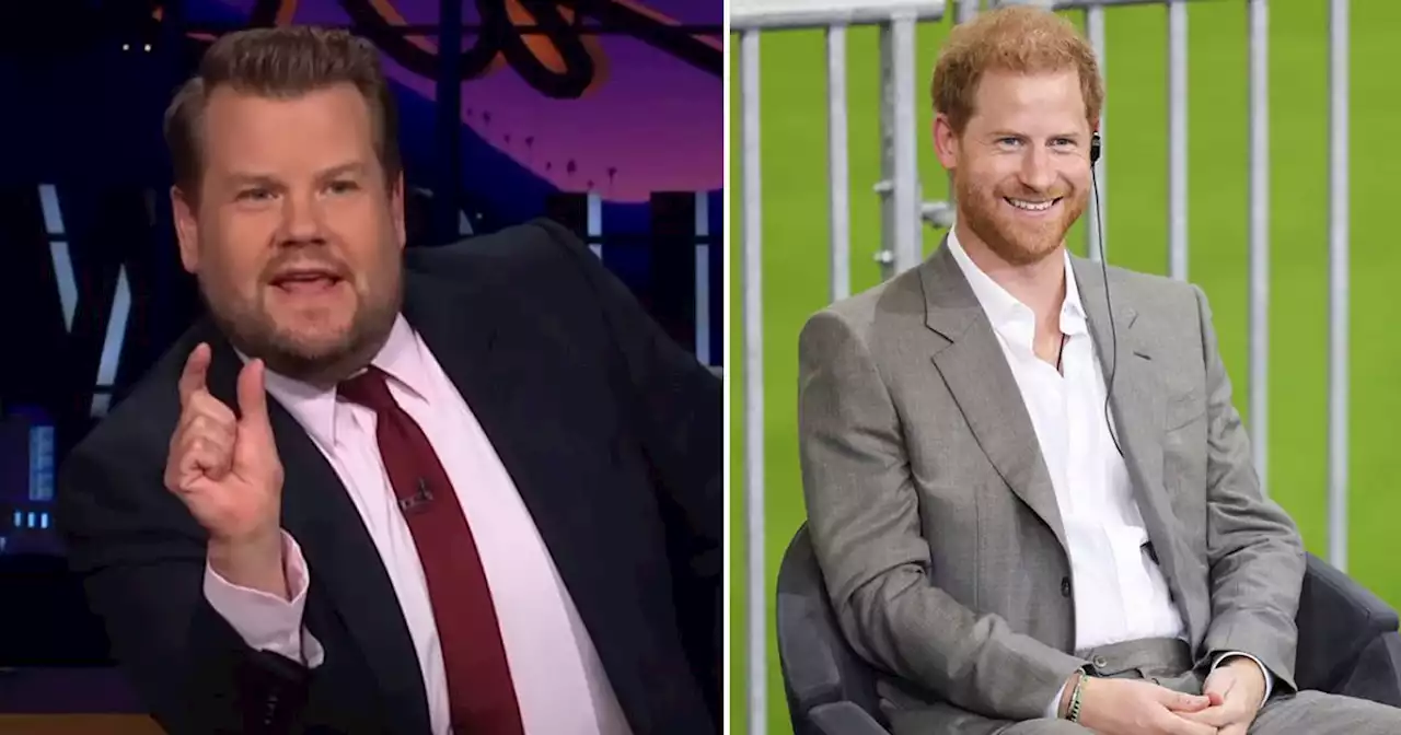 James Corden and Prince Harry 'good pals' as he refuses to speak on royal rows