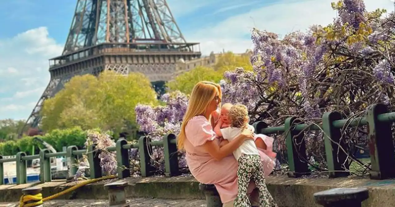 Stacey Solomon enjoys 'crazy two days' in Paris with babies Belle and Rose