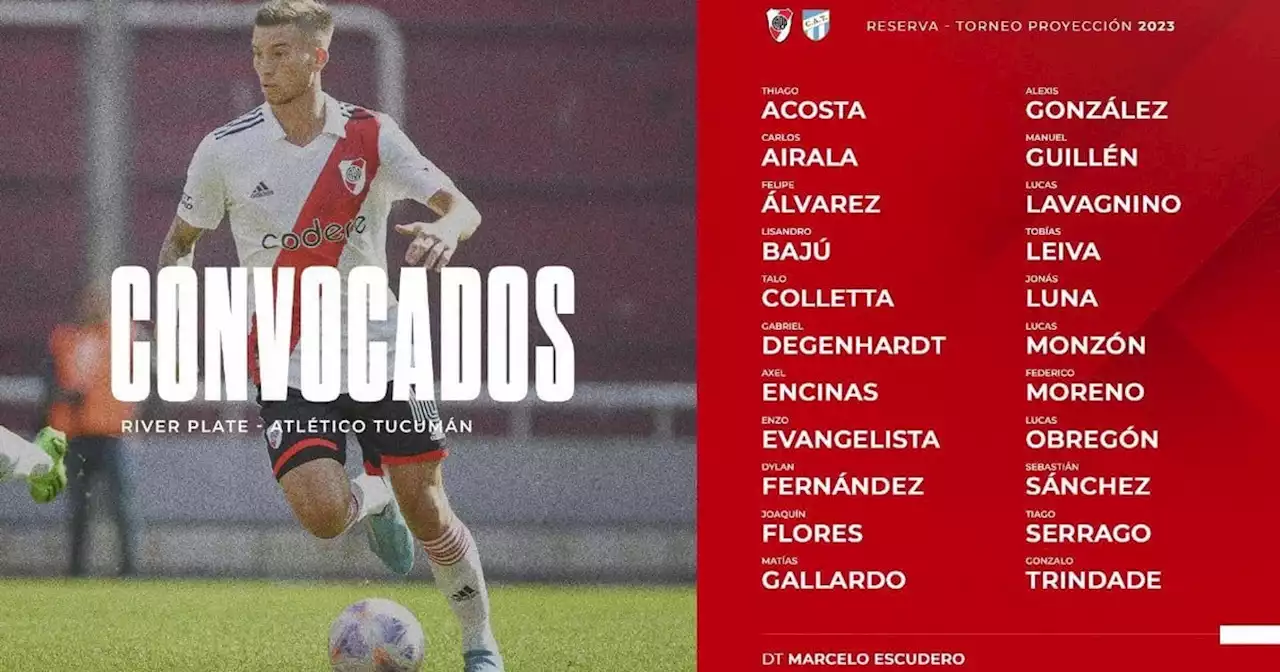 La Reserva de River va por la recuperación y la punta con una gran ausencia