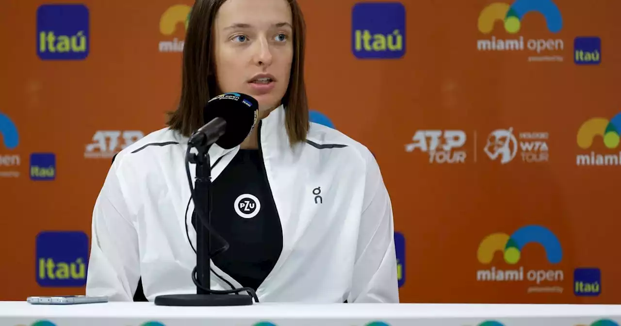 Swiatek: 'Hay que igualar las condiciones del tenis femenino y masculino'