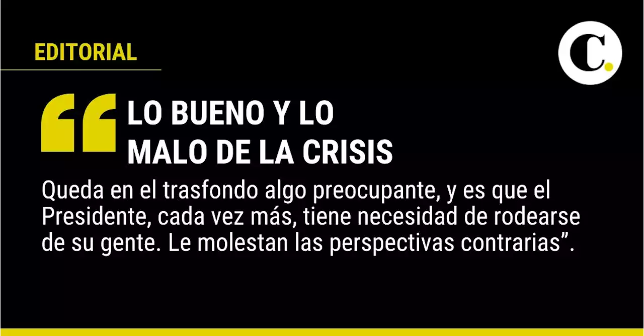 Lo bueno y lo malo de la crisis