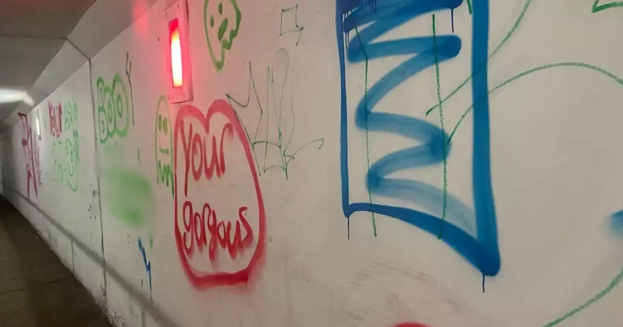 Glasgow woman feels 'unsafe' in Clyde Tunnel as 'disgusting' graffiti on walls