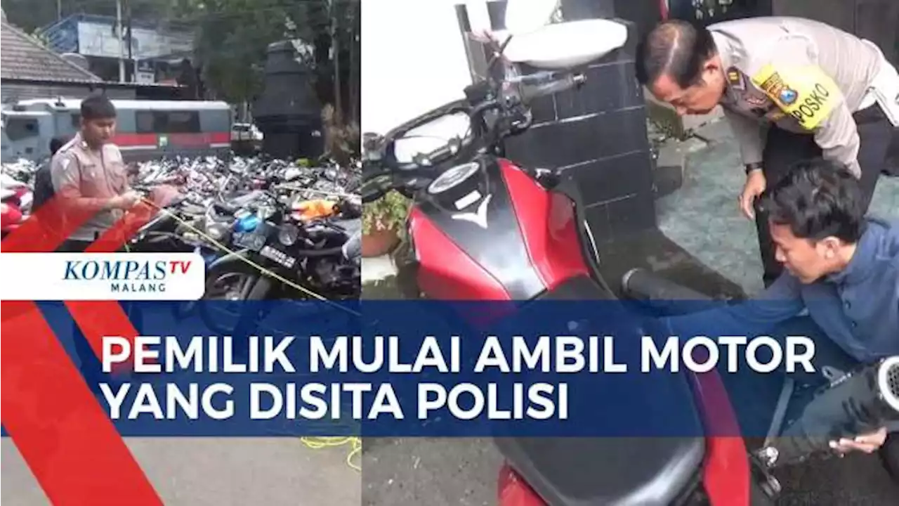 Ratusan Motor Sitaan Dari Balap Liar di Kota Malang Mulai Diambil Pemiliknya