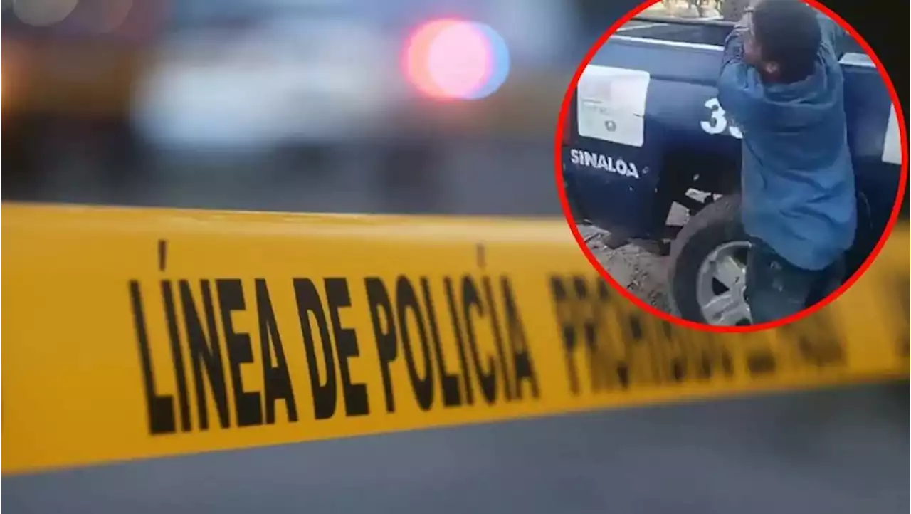 Captan a presuntos policías de Sinaloa golpeando con tabla a hombre