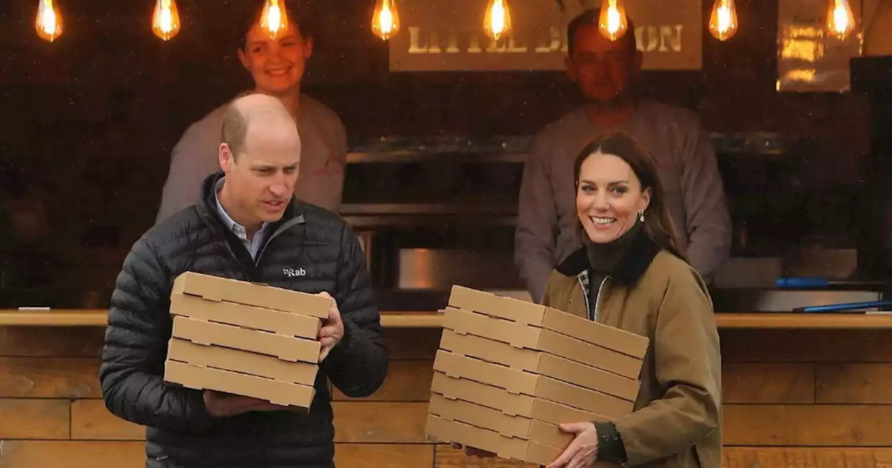 Kate and William carry pizzas to heroic mountain rescue workers in sweet gesture