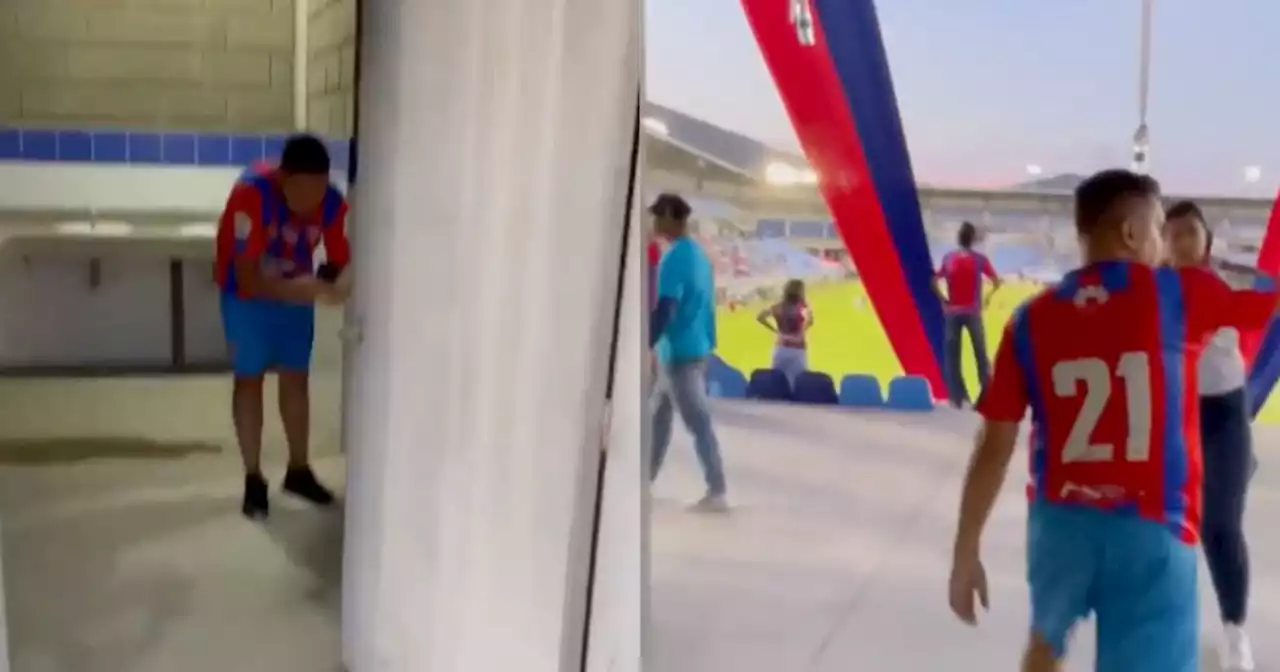 ¡Qué culebrón! Hincha de Unión entró al baño del estadio y se llevó una gran sorpresa