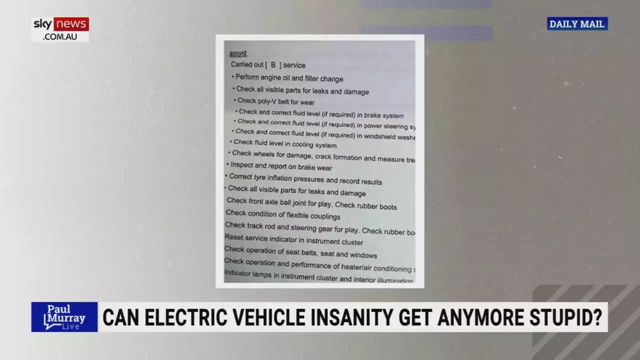 ‘Nothing to see here’: Electric car charged for engine oil change