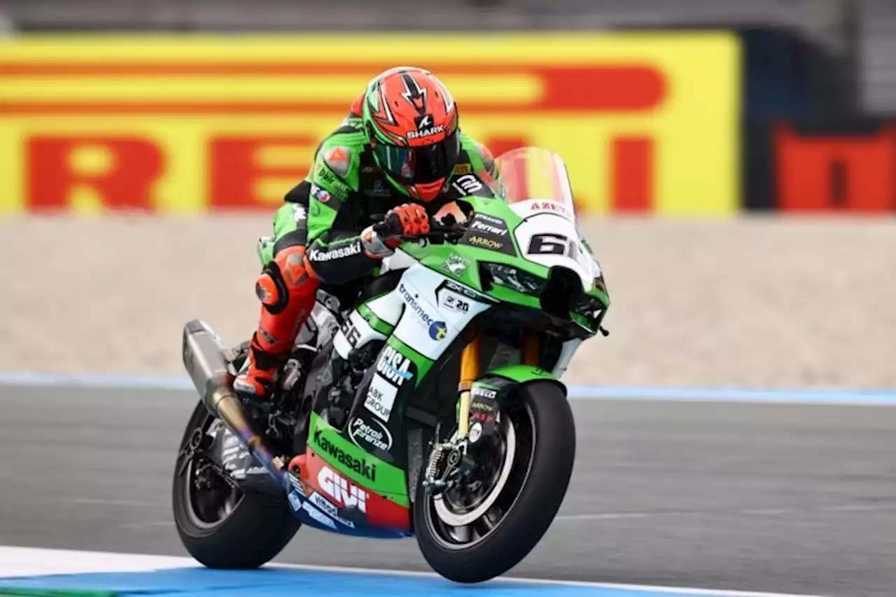 Tom Sykes (Kawasaki) jubelt – der erste WM-Punkt