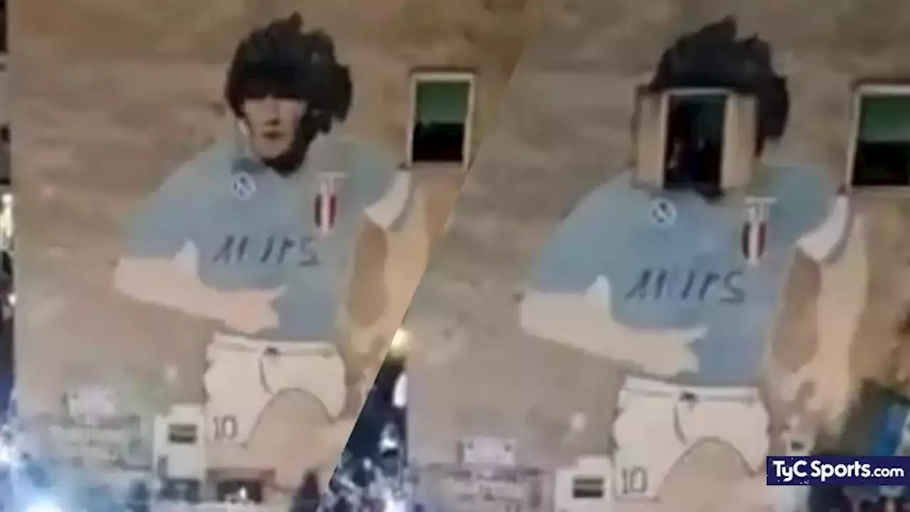 La historia del mural de Maradona en Nápoles y la ventana que abrió Messi después de 32 años - TyC Sports