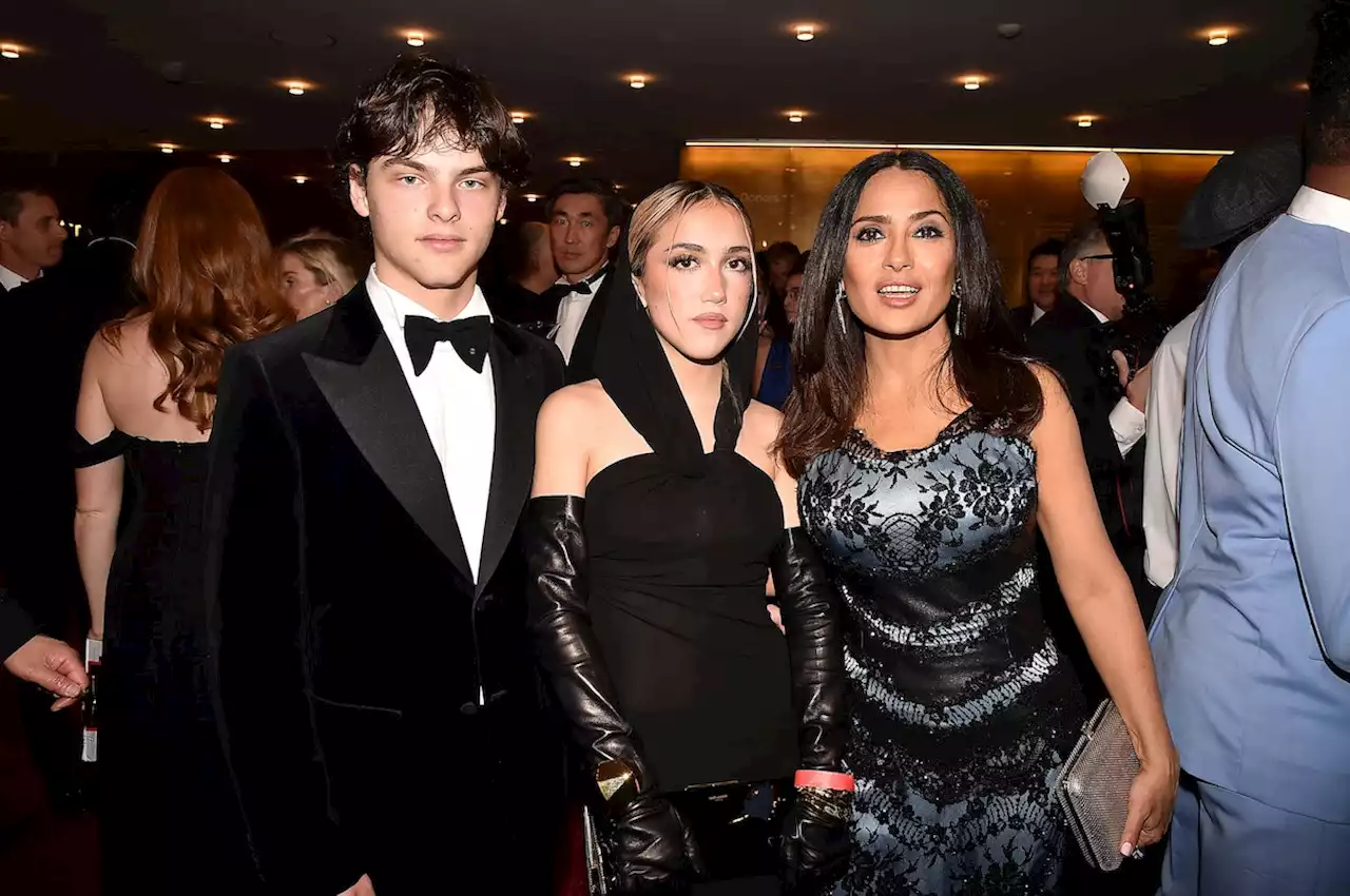 Linda Evangelista’s Son Augustin Makes a Red Carpet Appearance With Step-Mom Salma Hayek