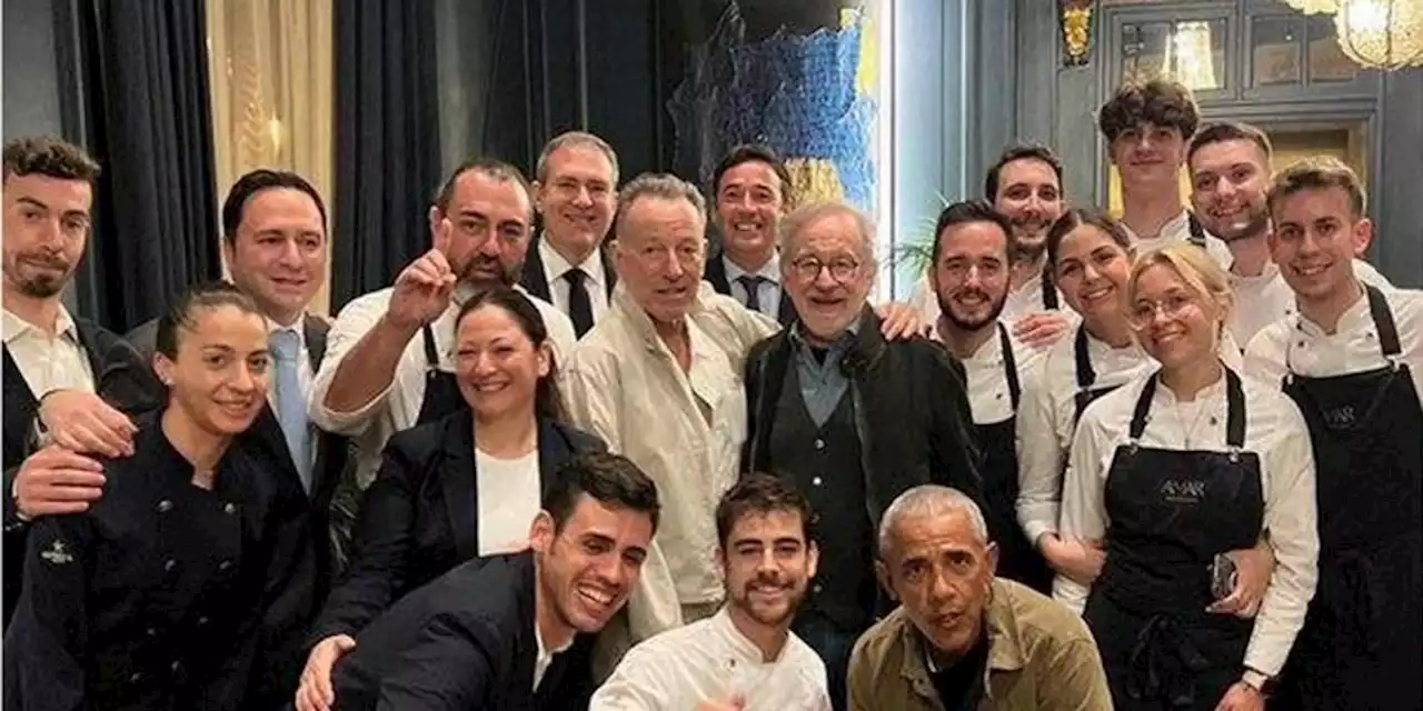 Lenguado y wagyu de madrugada: así fue la cena de Springsteen, Obama y Spielberg en Barcelona