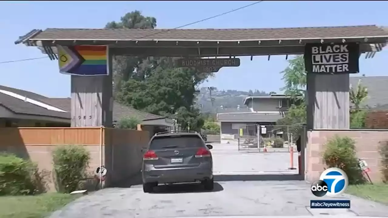 Pride flag burned at Pasadena Buddhist temple in possible hate crime