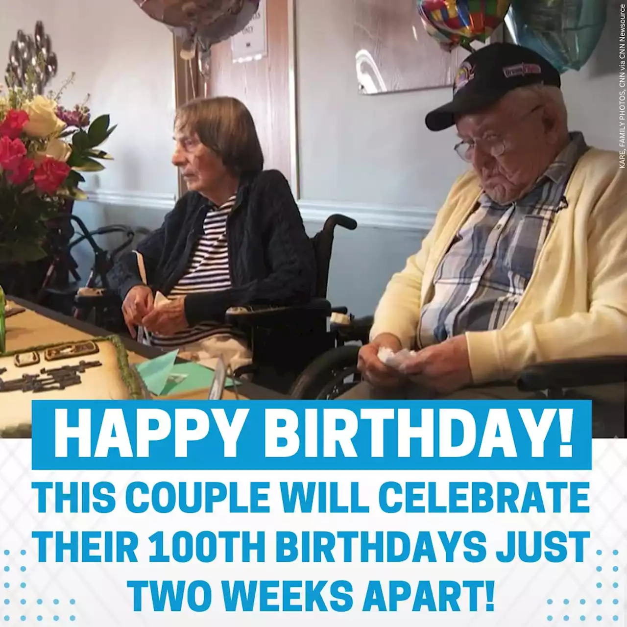 Husband, wife both celebrate 100th birthdays two weeks apart