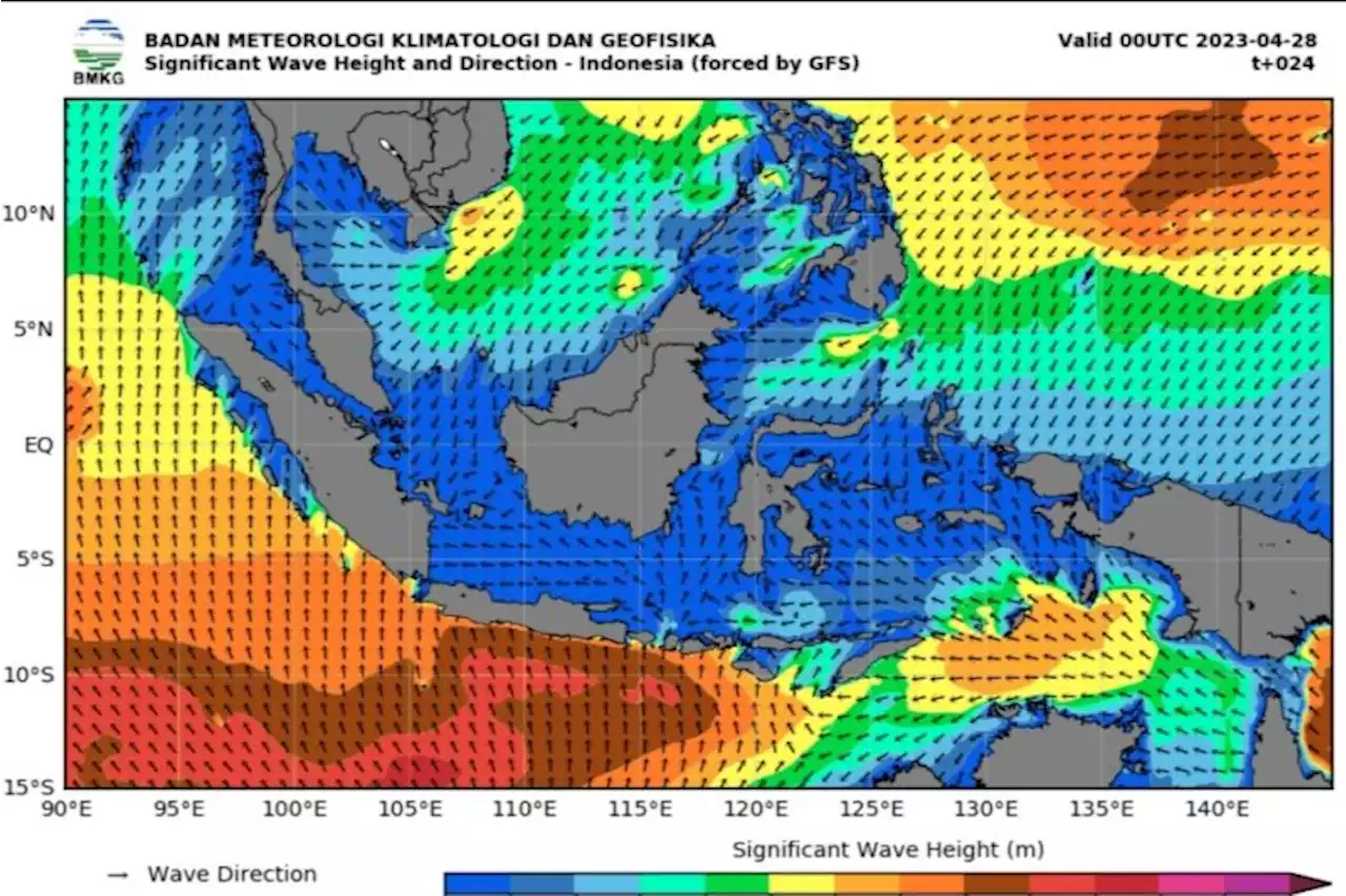 BMKG: Waspada potensi gelombang tinggi di beberapa perairan Indonesia