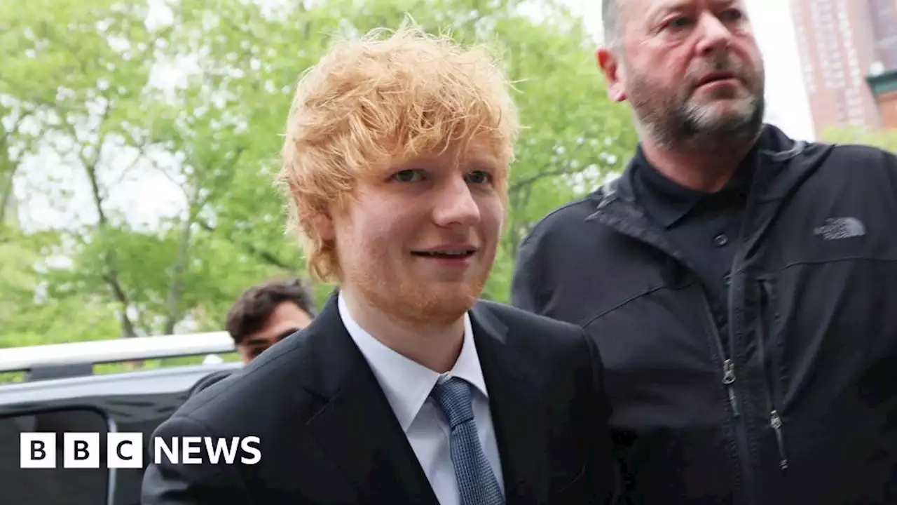 Ed Sheeran sings and plays guitar at copyright trial in New York