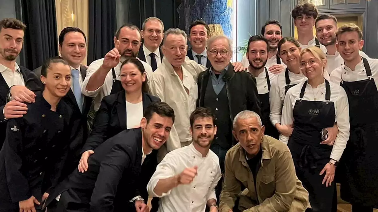 Bruce Springsteen, Steven Spielberg et Barack Obama réunis lors d'un dîner à Barcelone