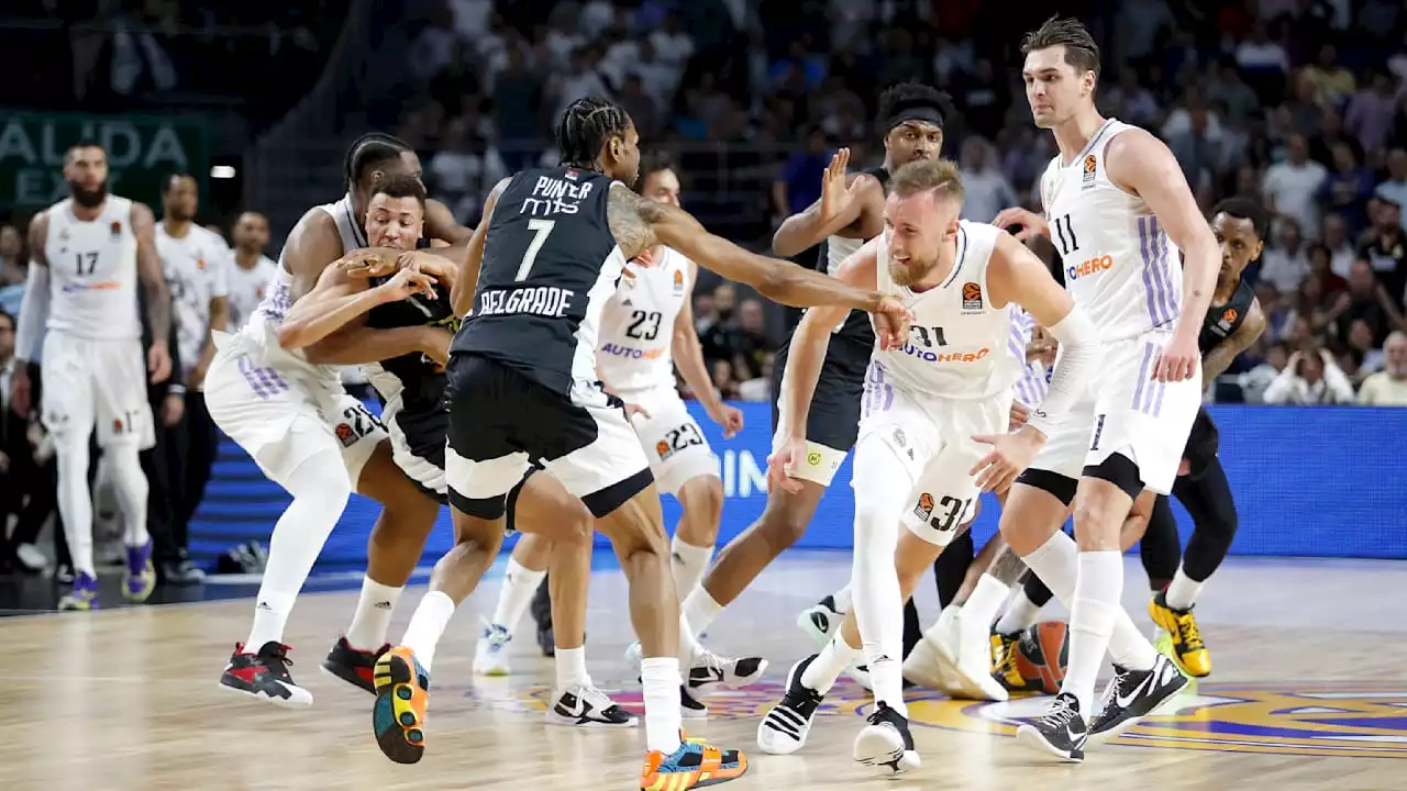 Basketball: Wüste Schlägerei sorgt für Abbruch bei Partizan gegen Real