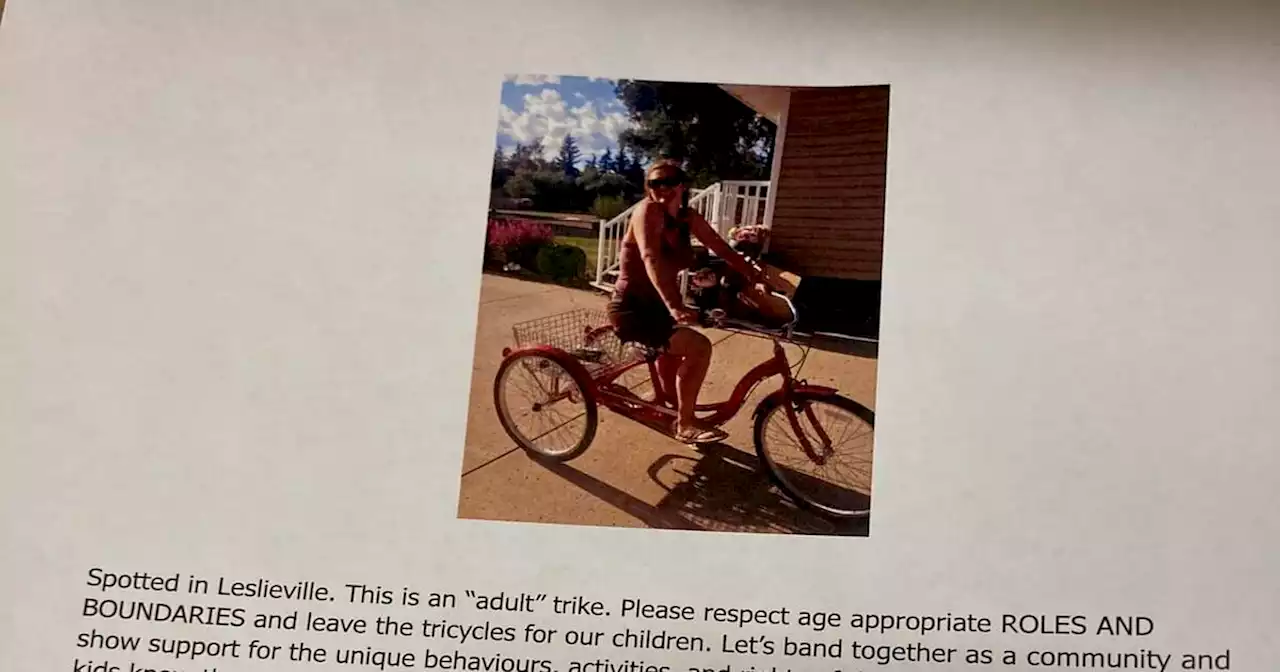 Toronto neighbourhood targeted with bizarre flyer calling out adult trikes