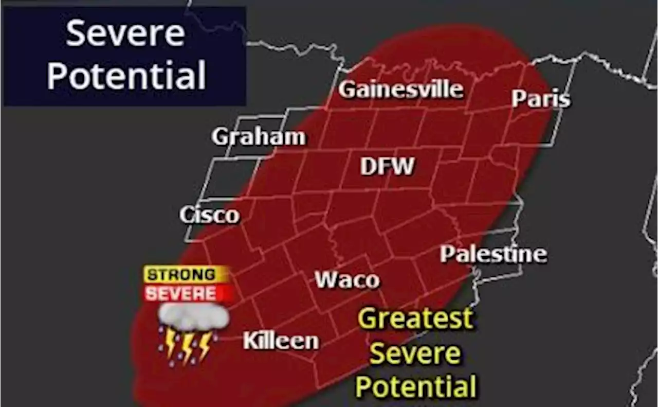 More severe weather, including golf ball-sized hail, possible in North Texas on Friday