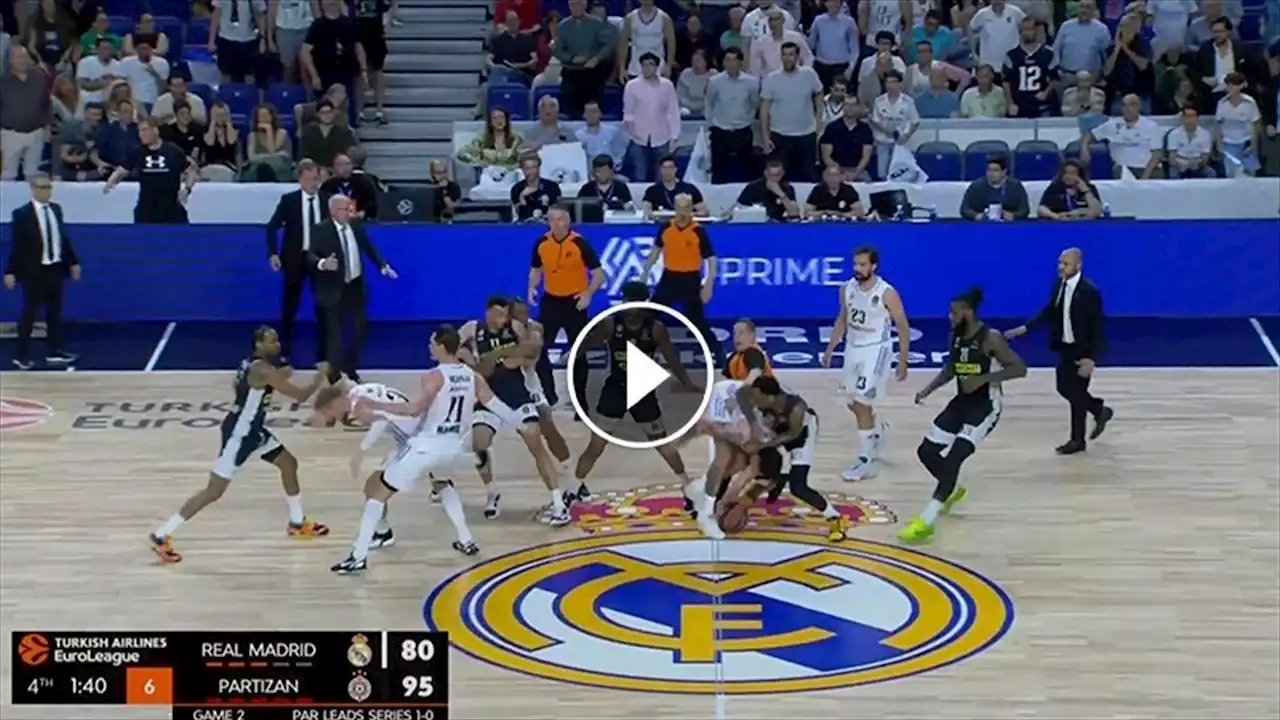 Rissa da far west al WiZink Center di Madrid: sospesa la partita tra Real Madrid-Partizan