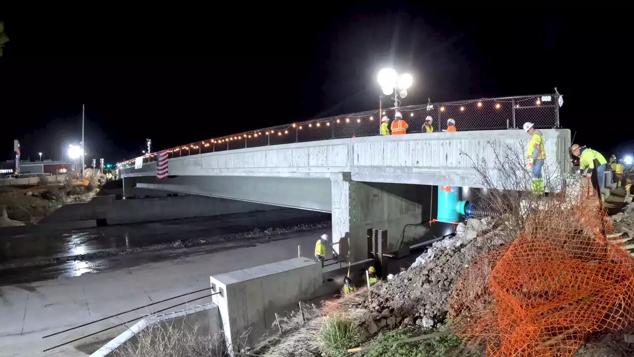 Watch: Utah DOT uses dish soap to slide 5.3-million-pound bridge into place