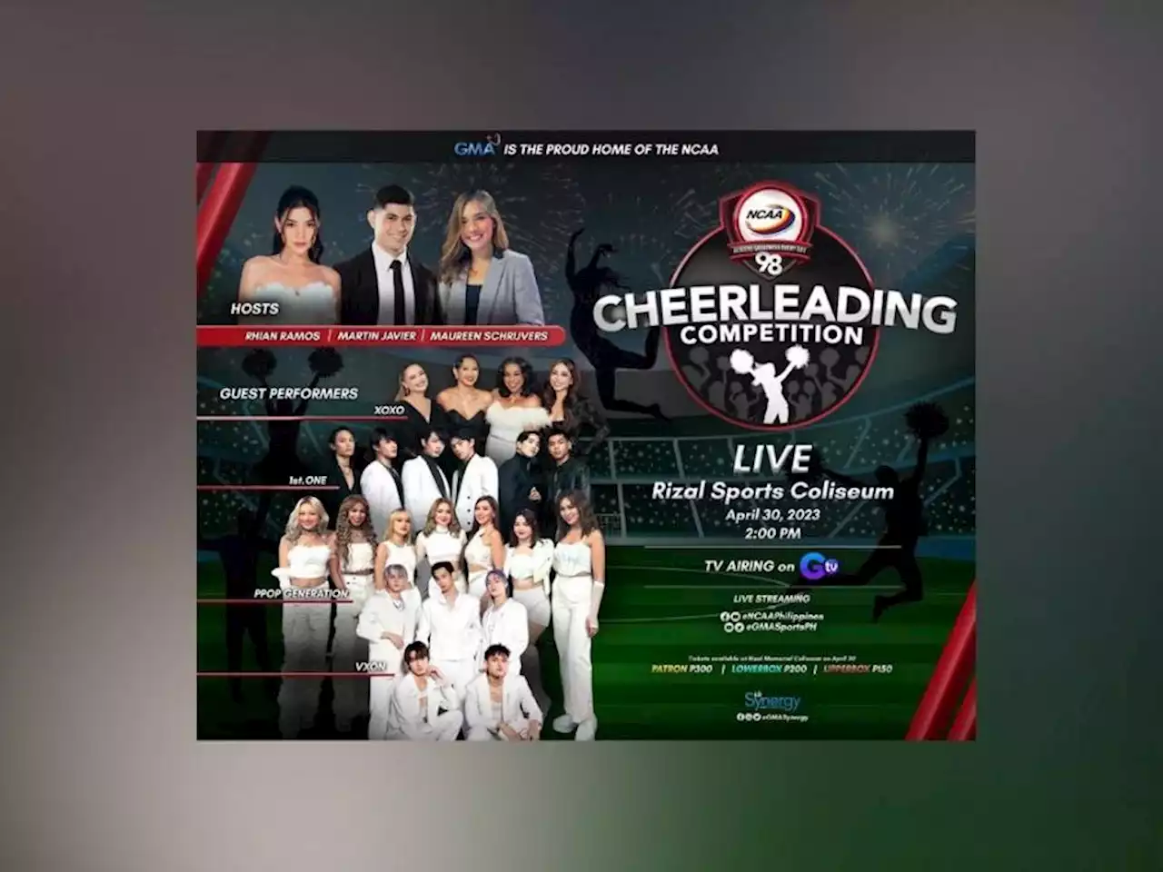 GMA Network airs the much-awaited NCAA Season 98 Cheerleading Competition