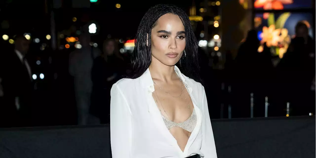 Zoë Kravitz Puts the Exposed-Bra Trend Into Practice