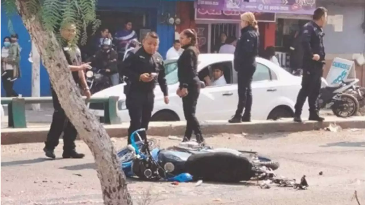 Quedó irreconocible: las impactantes imágenes del trágico accidente donde murió un motociclista en la México-Puebla