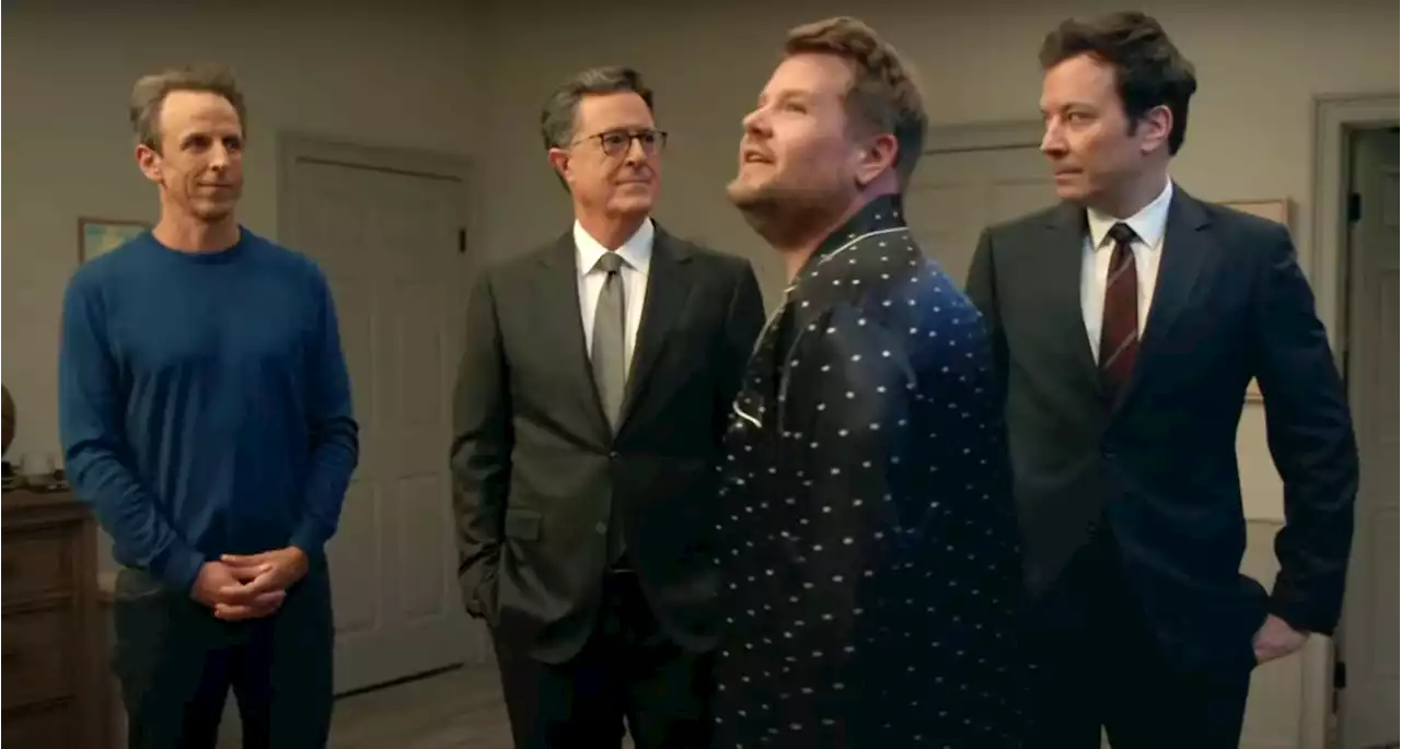 Late Night Hosts Sneak Into James Corden's Bedroom In 'Late Late Show' Farewell