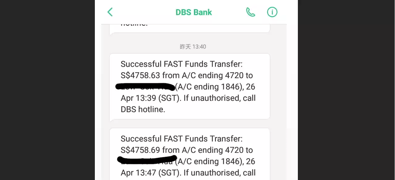 Woman warns public after her 63-year-old grandmother gets scammed out of $15,000 by individuals who claim to be from DBS, CID - Singapore News